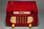 Catalin DeWald A-501 ”Lyre” Radio in Highly Marbleized Oxblood Red